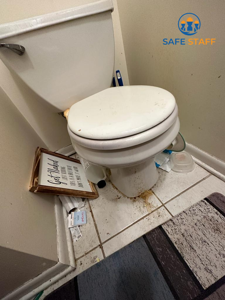 Before – bathroom | Safe Staff Property Management